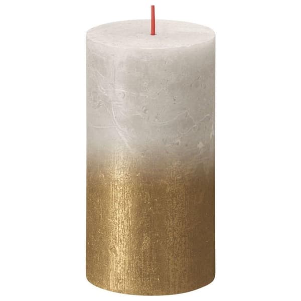 Bolsius Pillar Candle Sunset 13x6,8 cm Kulta/harmaa