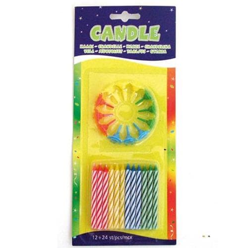 Fødselsdagslys + Holder 36 stk