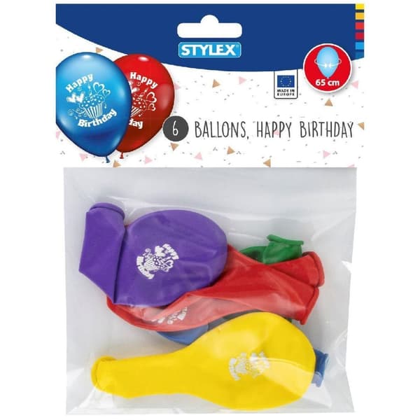 Stylex Grattis på födelsedagen ballonger 6 delar
