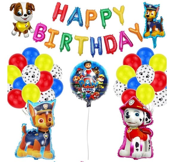 Paw Patrol Lasten juhlapallo-tassu partio - Hyvää syntymäpäivää