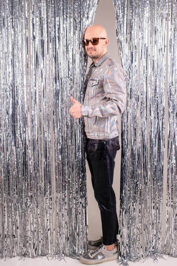 Glitterdraperi 100x240 cm - Skapa Festlig Atmosfär med denna Glittrande Dekoration Glitterdraperi Dörrdraperi Glittergardin Partydraperi