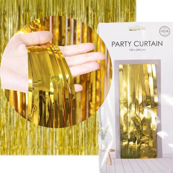 Glitterdraperi Guld - Förvandla Din Fest med Strålande Festdraperier - Perfekta som Dörrdekoration och Selfiebakgrund!
