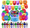 Miniatyrbild 1 av 6: Among Us Barnkalas Ballongbåge - Happy Birthday party