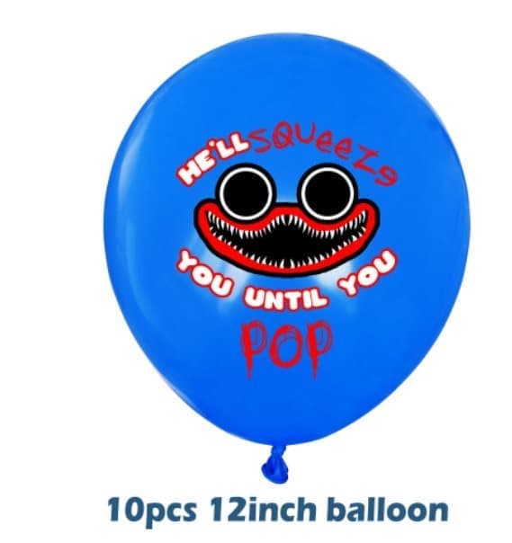 Poppy Playtime Valmue Legetid huggy wuggy børnefest Ballonsløjfe -Tillykke med fødselsdagen