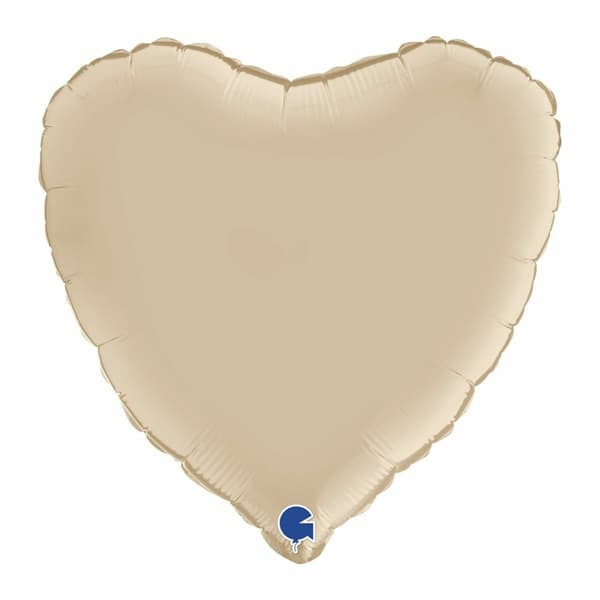 Folieballong - Hjärta Satin Cream 45 cm