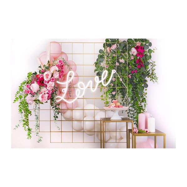 Skylt Neon Love 61x27.4cm Vit