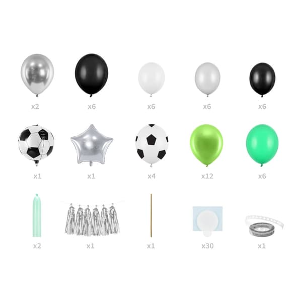 Ballongbåge Fotboll Mix 150x126cm