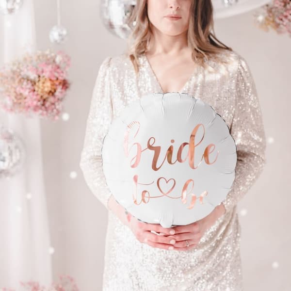 Folieballong Bride Vit 45cm