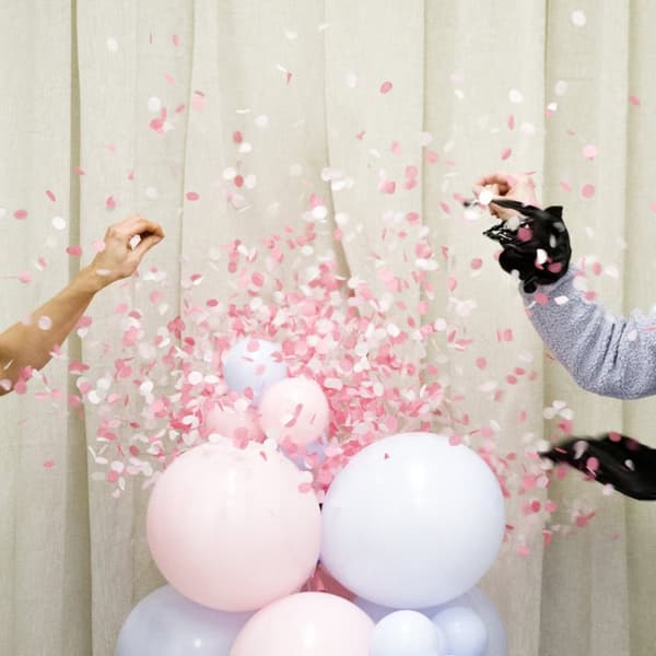 Ballongpelare Gender reveal Rosa och Blå