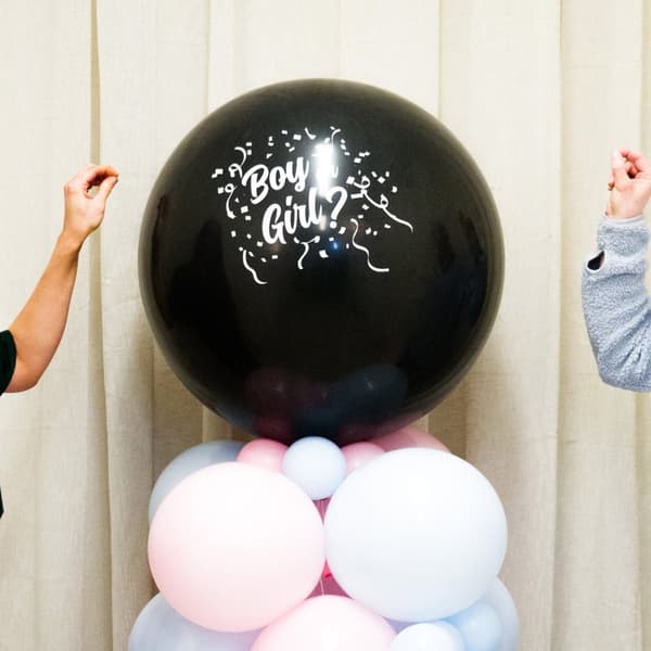 Ballongpelare Gender reveal Rosa och Blå