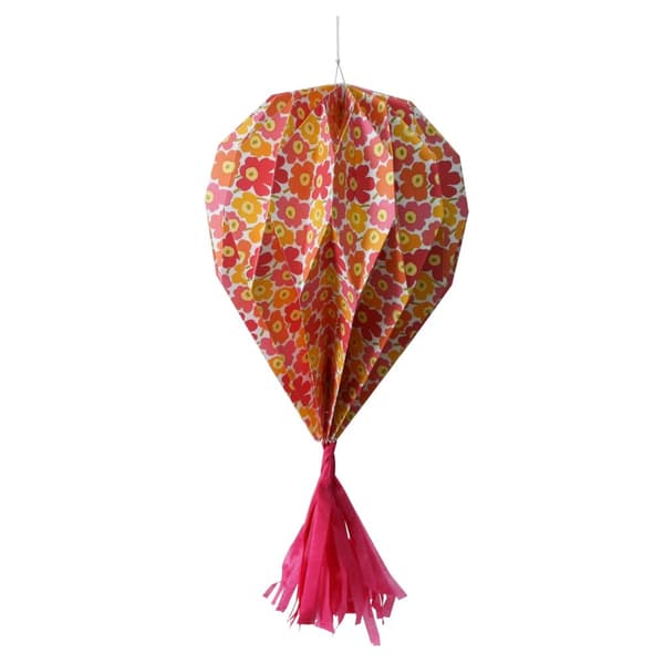 Lanterna röd 23x16cm och 10cm tassel