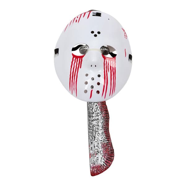 Blodig Jason Mask m. Machete