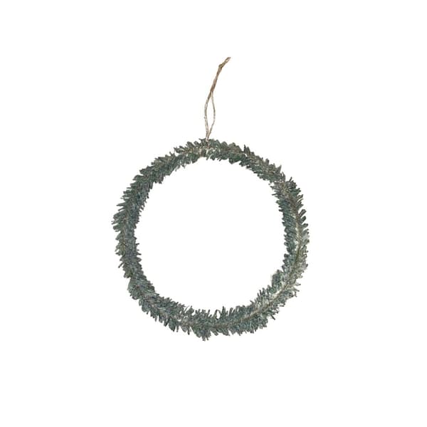 Dörrkrans grön glitter 25cm