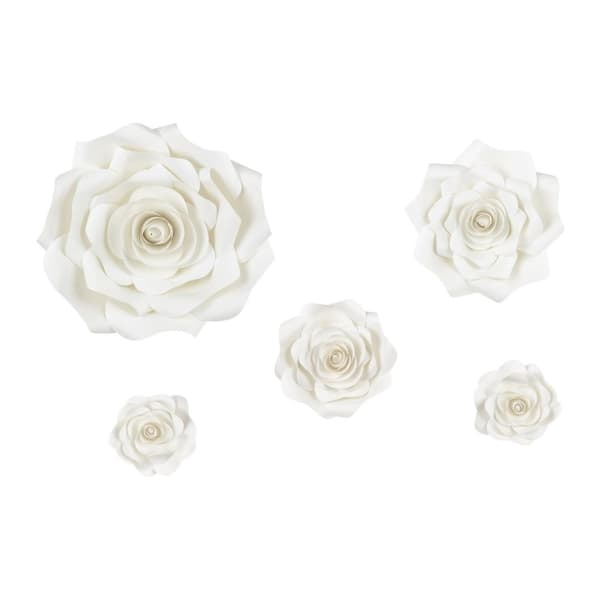 Dekorationsblommor Vit 5-pack