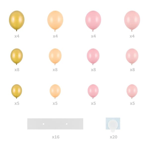 Ballongbåge Hjärta Mix 160cm