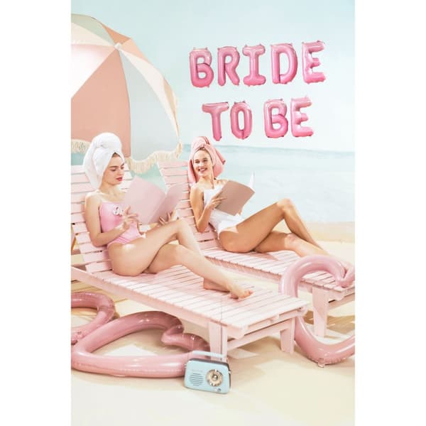 Folieballong "Bride To Be" Text 350x45cm