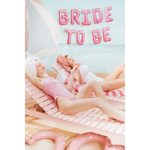 Folieballong "Bride To Be" Text 350x45cm