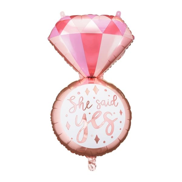 Folieballong Ring "She said yes" 41x72cm