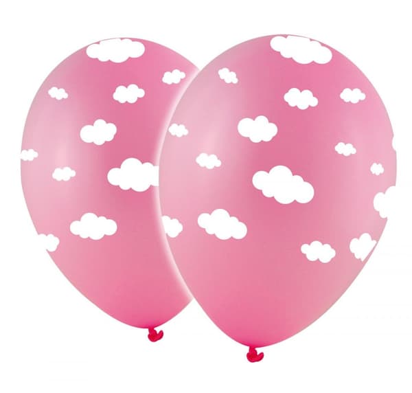 Latexballong Baby Rosa Moln 10-pack