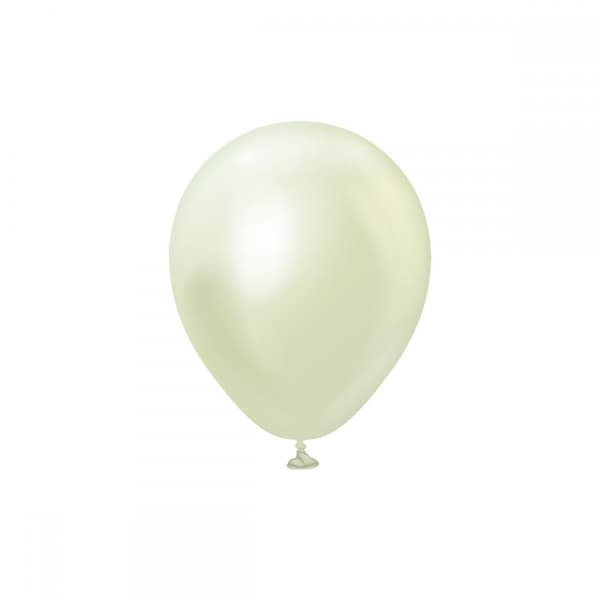 Latexballong Grön Guld Chrome Metallic 13cm 25-pack