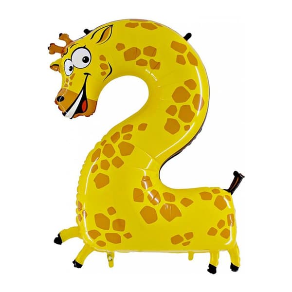 Ballongsiffra 2 Animaloons 100cm