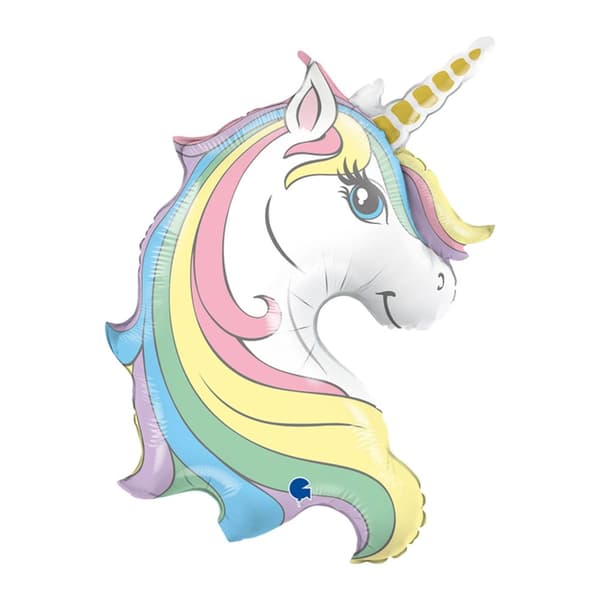 Folieballong Unicorn Macaron 99cm