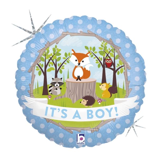 Folieballong "It´s a Boy" Woodland 45cm