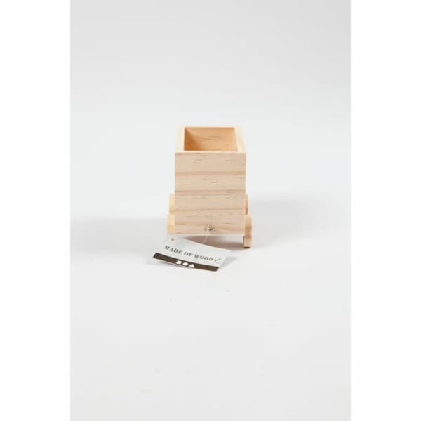 Jultågvagn naturträ 8x9,5x6,5cm