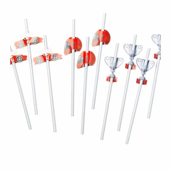 Papperssugrör Racing 10-pack