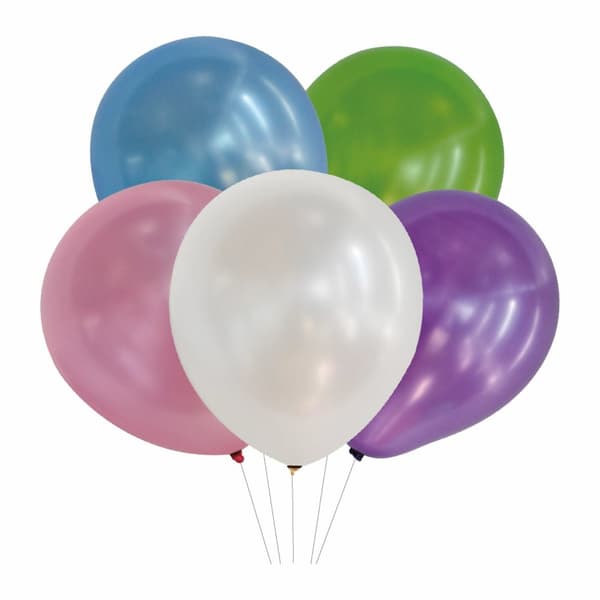 Latexballong pärlemor 30cm 5-pack
