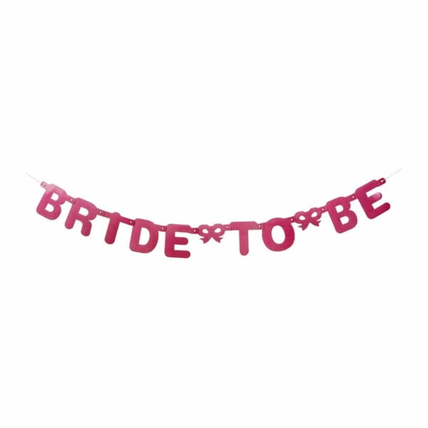 Girlang "Bride to be" Rosa 200cm