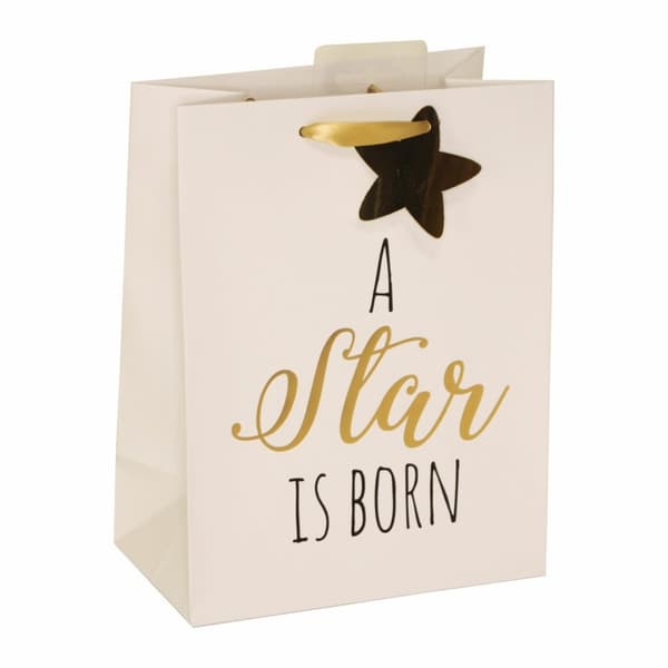 Papperspåse "A star is born" 17,8x23,5x10cm