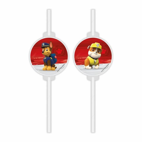Papperssugrör Paw Patrol 4-pack