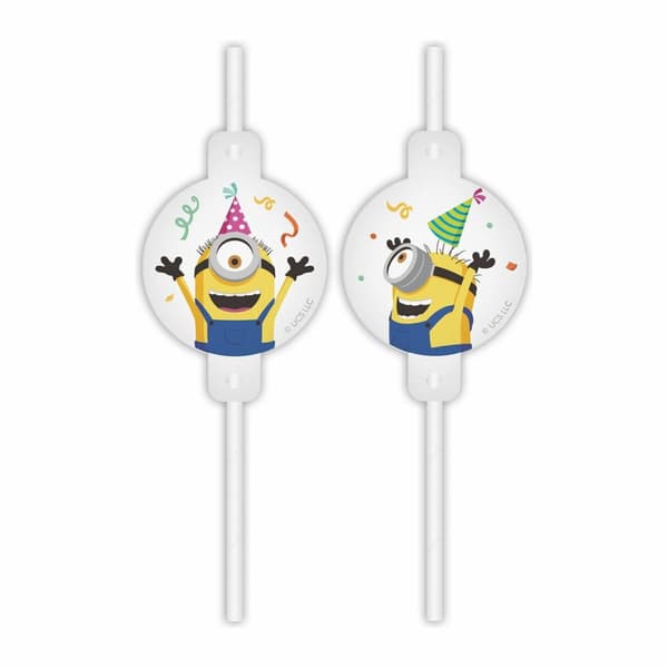Papperssugrör Minioner 4-pack
