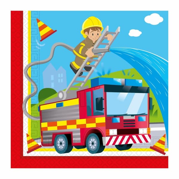 Pappersservett Brandman 33x33cm 20-pack