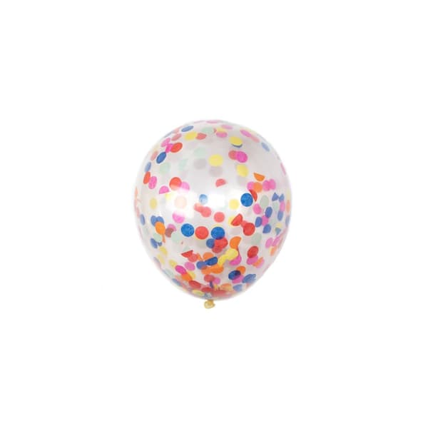 Konfettiballong mixade färger 25cm 4-pack