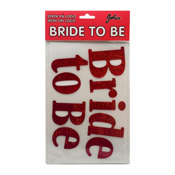T-shirt tryck "Bride to be" Röd 21x26cm