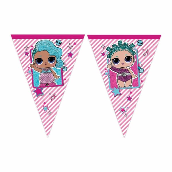 Girlang LOL Glitter 9-flaggor 230cm