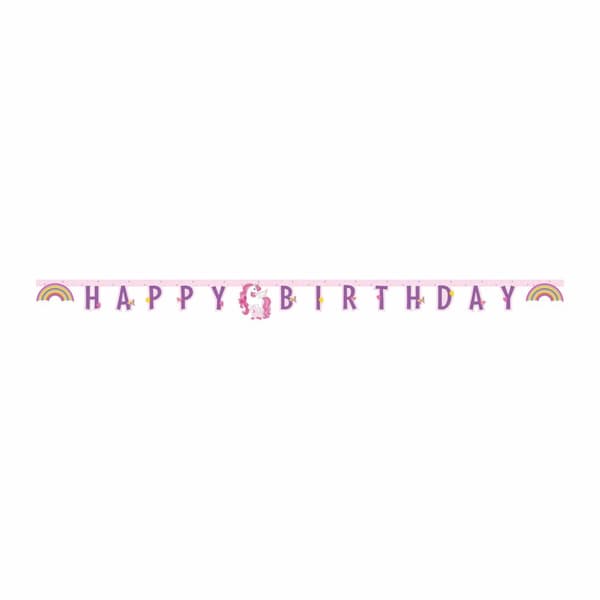 Girlang Unicorn Regnbåge "Happy Birthday"