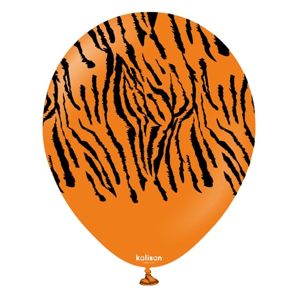 Latexballong Safari Tiger Orange 30cm 25-pack