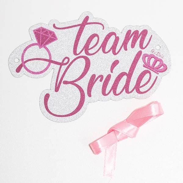 Halsband "Team Bride" Glitter 4-pack