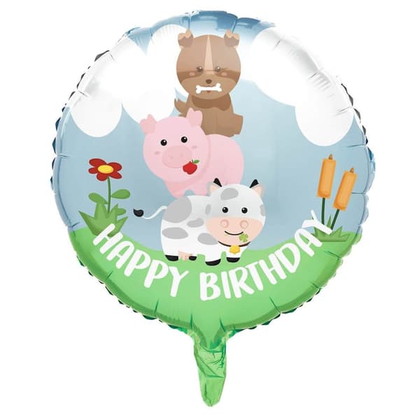 Folieballong Bondgård "Happy Birthday"