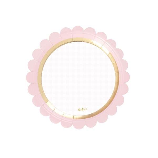 Papperstallrik Baby Ljusrosa 18cm 8-pack