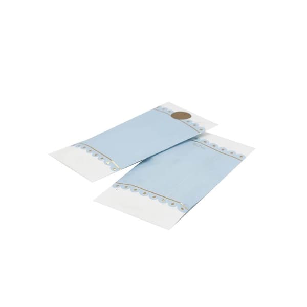 Godispåse Ljusblå / Guld 8x14cm 10-pack