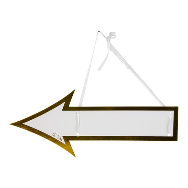 Skylt Pil 2-pack Vit/Guld 35cm