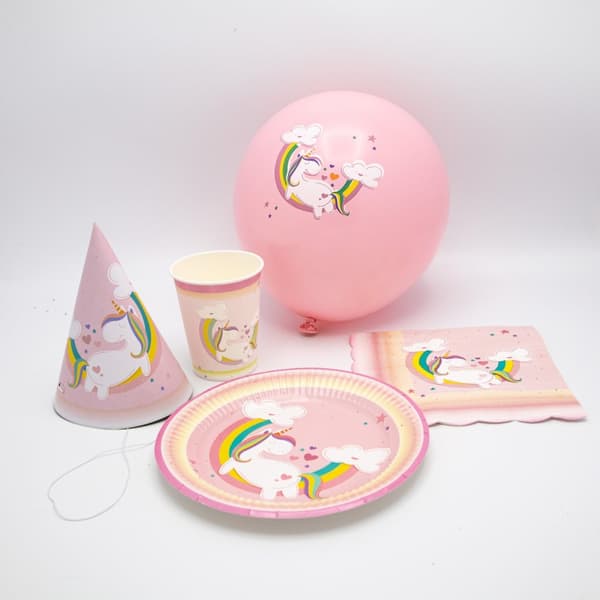 Pappersservett Unicorn Rosa 30x30cm 20-pack