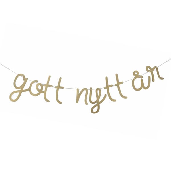 Girlang Glitterguld "Gott nytt år" 400cm