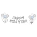 Miniatyrbild 1 av 2: Ballongkit Happy New Year Silver-folie konfetti