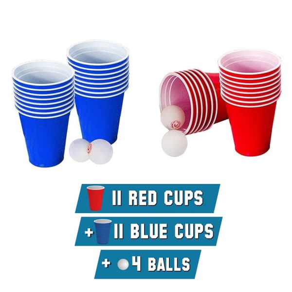 Beer Pong Kit Mini inkl 22st muggar &amp; 4st bollar
