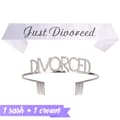 Miniatyrbild 1 av 2: Magband & Tiara "Just Divorced" Kit Vit Silver